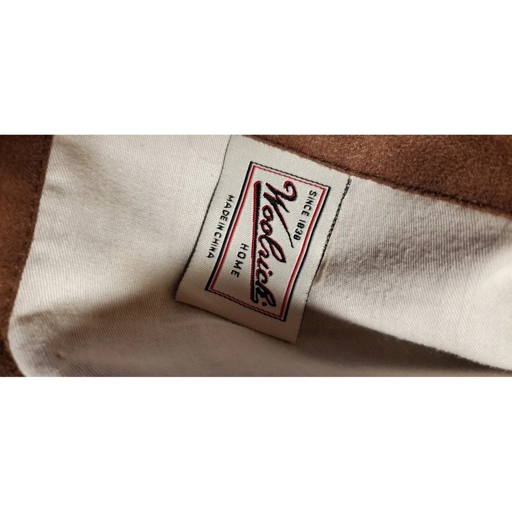 Woolrich‎ Faux Suade Curtain 1 Panel Brown Lined Top Rod Sleeve